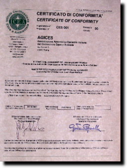 Certificato Agices